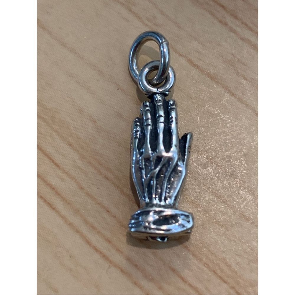 Praying Hands Sterling Silver Jewelry Charm